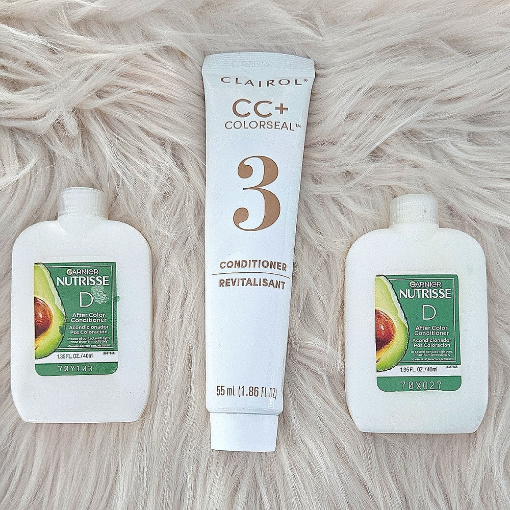 2 Garnier Nutrisse After‎ Color & 1 Clairiol Colorseal Conditioners - NEW